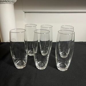 Stemless 10 oz. wine champagne glass flute tumbler 6 count